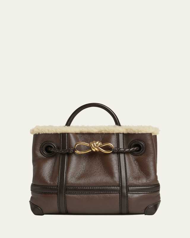 Small Andiamo Aviator Shearling Tote Bag